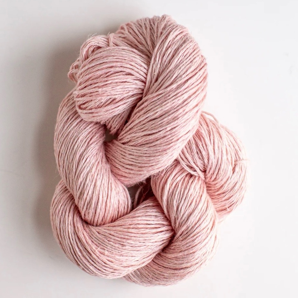 Yarn Flax and Twine Daytime Linen Fingering Sock 1 Blush Pink Knit Crochet NWT
